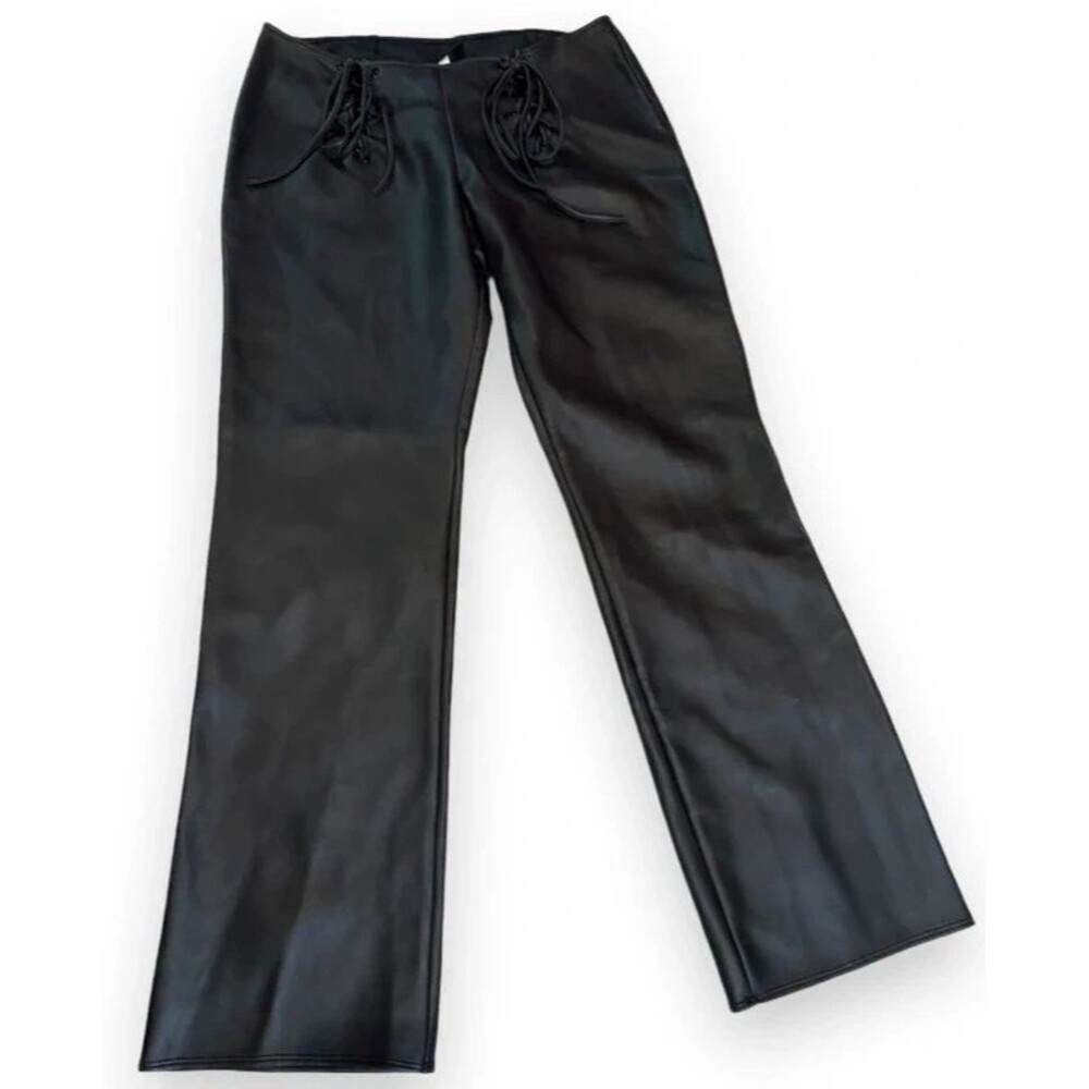 Super Low Rise Pleather Pants